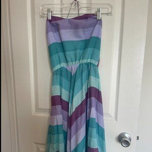 Vintage Retro 70's Roller Disco Dancing Dress Mustache Bash